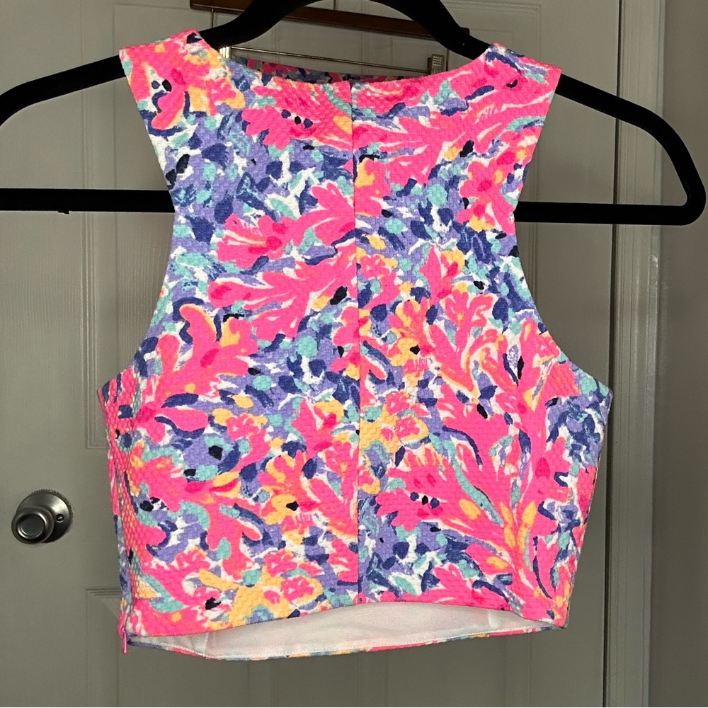 Lilly Pulitzer Coco Coral Crab Mallika Set XXS - Picture 3 of 9
